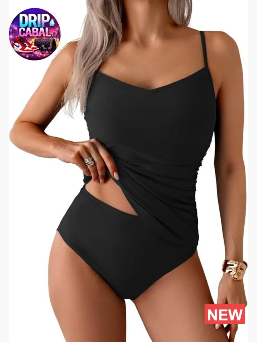 Tankini Swimsuit Two Piece Tummy Control High Waisted Bottom
